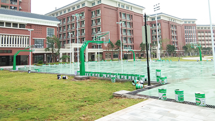 廣東江門(mén)廣雅投資學(xué)校籃球架和室外體育器材工程